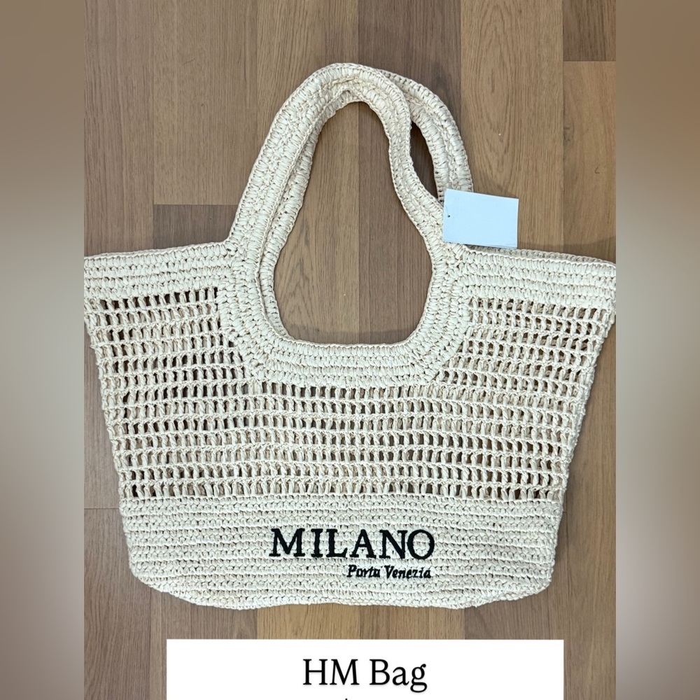 H&M Natural Woven Tote Bag